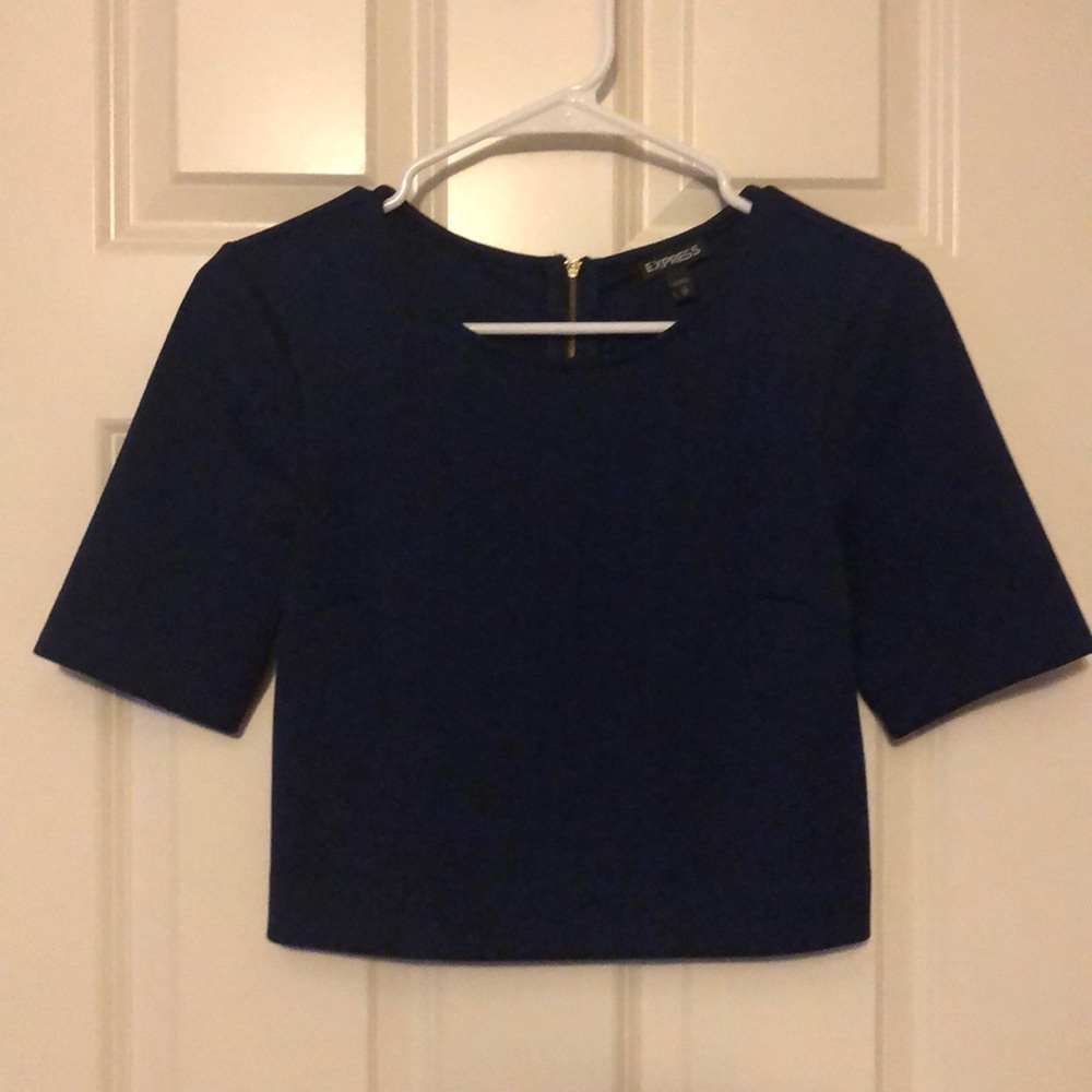 EXPRESS Cropped Scuba Top